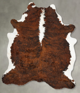 Tricolor XX-Large Brazilian Cowhide Rug 7'11"H x 6'5"W #B30285 by Hudson Hides