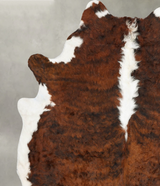 Tricolor XX-Large Brazilian Cowhide Rug 7'11"H x 6'5"W #B30285 by Hudson Hides