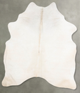 Ivory with Beige X-Large Brazilian Cowhide Rug 8'0"H x 6'1"W #B30287 by Hudson Hides