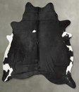 Black and White XX-Large Brazilian Cowhide Rug 8'10"H x 7'0"W #B30290 by Hudson Hides