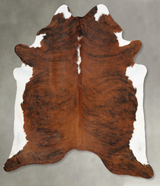 Medium Brindle XX-Large Brazilian Cowhide Rug 8'4"H x 6'9"W #B30291 by Hudson Hides