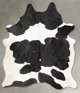 Black and White X-Large Brazilian Cowhide Rug 7'11"H x 6'0"W #B30292 by Hudson Hides