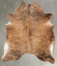 Medium Brindle X-Large Brazilian Cowhide Rug 6'11"H x 6'2"W #B30295 by Hudson Hides