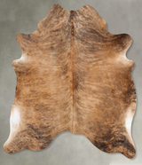 Medium Brindle X-Large Brazilian Cowhide Rug 6'11"H x 6'2"W #B30295 by Hudson Hides