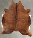 Medium Brindle Large Brazilian Cowhide Rug 6'6"H x 6'0"W #B30300 by Hudson Hides