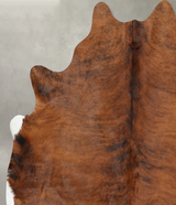 Medium Brindle Large Brazilian Cowhide Rug 6'6"H x 6'0"W #B30300 by Hudson Hides