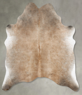 Grey with Beige X-Large Brazilian Cowhide Rug 7'1"H x 5'10"W #B30302 by Hudson Hides