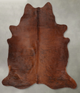 Medium Brindle X-Large Brazilian Cowhide Rug 7'1"H x 6'5"W #B30303 by Hudson Hides