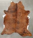 Medium Brindle X-Large Brazilian Cowhide Rug 7'2"H x 6'2"W #B30305 by Hudson Hides