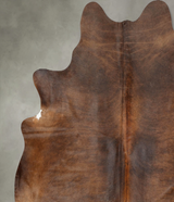 Dark Brindle X-Large Brazilian Cowhide Rug 7'3"H x 6'7"W #B30306 by Hudson Hides