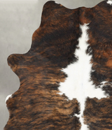 Tricolor Large Brazilian Cowhide Rug 7'1"H x 5'2"W #B30309 by Hudson Hides