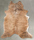 Medium Brindle X-Large Brazilian Cowhide Rug 7'5"H x 6'1"W #B30310 by Hudson Hides