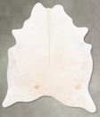 Ivory with Beige X-Large Brazilian Cowhide Rug 7'1"H x 6'0"W #B30311 by Hudson Hides