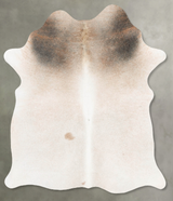 Grey with Beige Large Brazilian Cowhide Rug 6'4"H x 5'1"W #B30314 by Hudson Hides