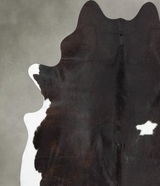 Chocolate and White X-Large Brazilian Cowhide Rug 7'4"H x 6'7"W #B30315 by Hudson Hides