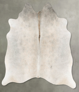 Grey with Beige Large Brazilian Cowhide Rug 5'9"H x 5'10"W #B30316 by Hudson Hides