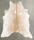 Grey with Beige X-Large Brazilian Cowhide Rug 7'0"H x 6'5"W #B30317 by Hudson Hides