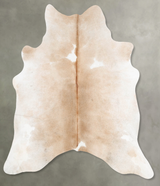 Grey with Beige X-Large Brazilian Cowhide Rug 7'0"H x 6'5"W #B30317 by Hudson Hides