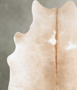 Grey with Beige X-Large Brazilian Cowhide Rug 7'0"H x 6'5"W #B30317 by Hudson Hides