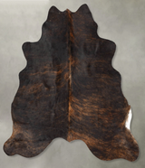 Dark Brindle Large Brazilian Cowhide Rug 5'10"H x 5'9"W #B30320 by Hudson Hides
