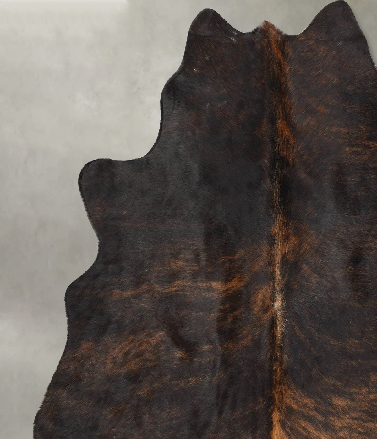 Dark Brindle Large Brazilian Cowhide Rug 5'10"H x 5'9"W #B30320 by Hudson Hides