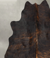 Dark Brindle Large Brazilian Cowhide Rug 5'10"H x 5'9"W #B30320 by Hudson Hides