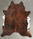 Medium Brindle X-Large Brazilian Cowhide Rug 7'3"H x 6'2"W #B30321 by Hudson Hides