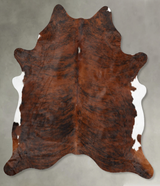 Medium Brindle X-Large Brazilian Cowhide Rug 7'3"H x 6'2"W #B30321 by Hudson Hides