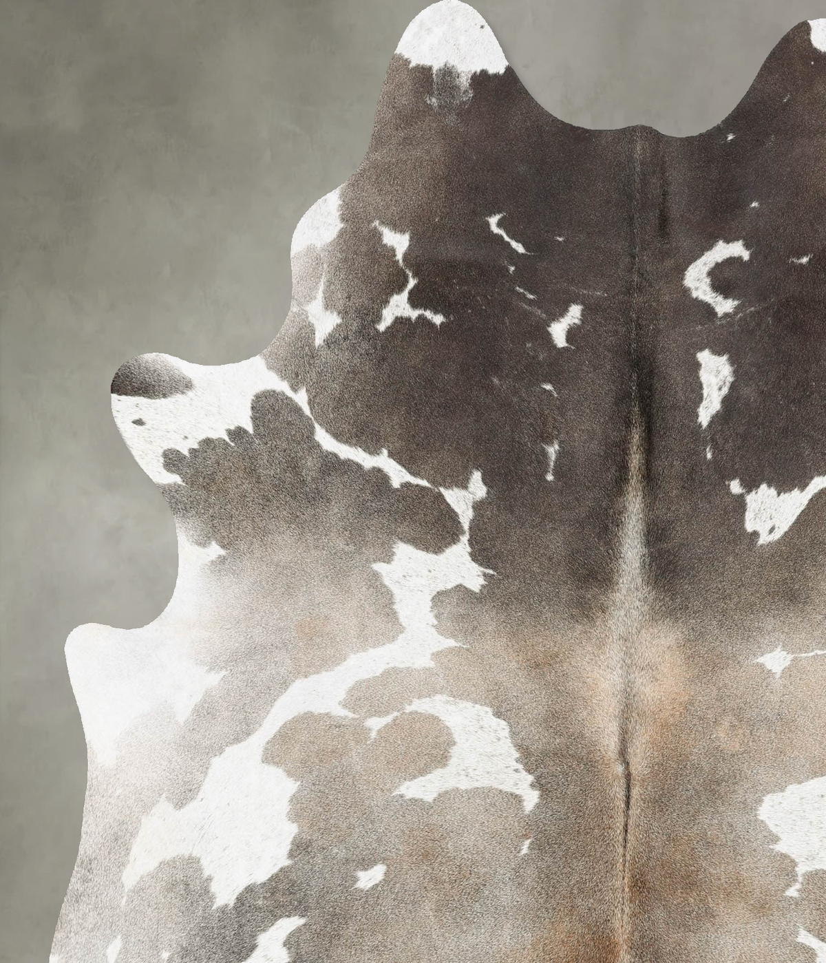 Grey with Beige Cowhide Rug #B30326
