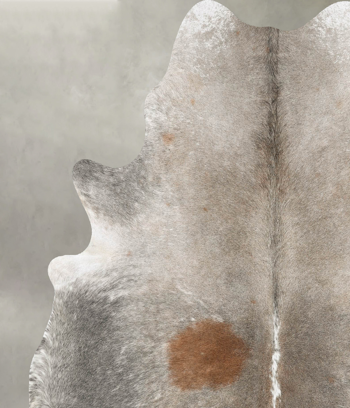 Grey with Beige X-Large Brazilian Cowhide Rug 7'1"H x 6'2"W #B30329 by Hudson Hides