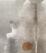 Grey with Beige X-Large Brazilian Cowhide Rug 7'1"H x 6'2"W #B30329 by Hudson Hides