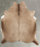 Taupe X-Large Brazilian Cowhide Rug 6'9"H x 6'0"W #B30338 by Hudson Hides