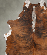 Medium Brindle X-Large Brazilian Cowhide Rug 7'9"H x 6'0"W #B30342 by Hudson Hides