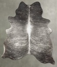 Grey Brindle X-Large Brazilian Cowhide Rug 7'6"H x 6'0"W #B30343 by Hudson Hides