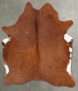 Solid Brown Large Brazilian Cowhide Rug 6'10"H x 5'2"W #B30345 by Hudson Hides