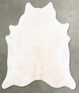 Ivory with Beige XX-Large Brazilian Cowhide Rug 7'10"H x 6'7"W #B30349 by Hudson Hides