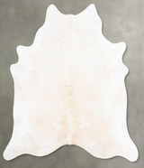 Ivory with Beige XX-Large Brazilian Cowhide Rug 7'10"H x 6'7"W #B30349 by Hudson Hides