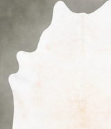 Ivory with Beige XX-Large Brazilian Cowhide Rug 7'10"H x 6'7"W #B30349 by Hudson Hides