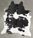 Black and White XX-Large Brazilian Cowhide Rug 8'2"H x 6'7"W #B30351 by Hudson Hides