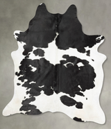 Black and White XX-Large Brazilian Cowhide Rug 8'2"H x 6'7"W #B30351 by Hudson Hides