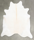 Ivory with Beige XX-Large Brazilian Cowhide Rug 8'0"H x 7'4"W #B30352 by Hudson Hides
