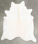 Ivory with Beige XX-Large Brazilian Cowhide Rug 8'0"H x 7'4"W #B30352 by Hudson Hides