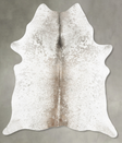 Medium Grey Large Brazilian Cowhide Rug 6'10"H x 5'6"W #B30354 by Hudson Hides