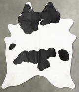 Black and White X-Large Brazilian Cowhide Rug 7'8"H x 6'4"W #B30358 by Hudson Hides
