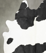 Black and White X-Large Brazilian Cowhide Rug 7'8"H x 6'4"W #B30358 by Hudson Hides