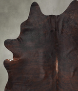 Dark Brindle X-Large Brazilian Cowhide Rug 7'8"H x 6'4"W #B30361 by Hudson Hides