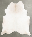 Ivory with Beige XX-Large Brazilian Cowhide Rug 8'3"H x 6'11"W #B30362 by Hudson Hides
