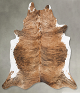 Medium Brindle XX-Large Brazilian Cowhide Rug 9'2"H x 7'8"W #B30366 by Hudson Hides