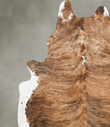 Medium Brindle XX-Large Brazilian Cowhide Rug 9'2"H x 7'8"W #B30366 by Hudson Hides