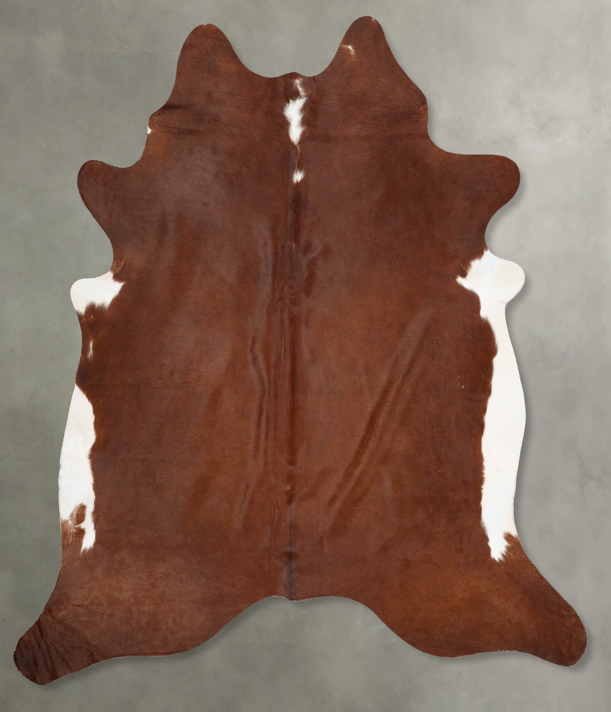 Brown and White Regular Cowhide Rug #B30367